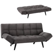 Разтегателен Диван 3-местен от сив кадифе 182x80x88 см