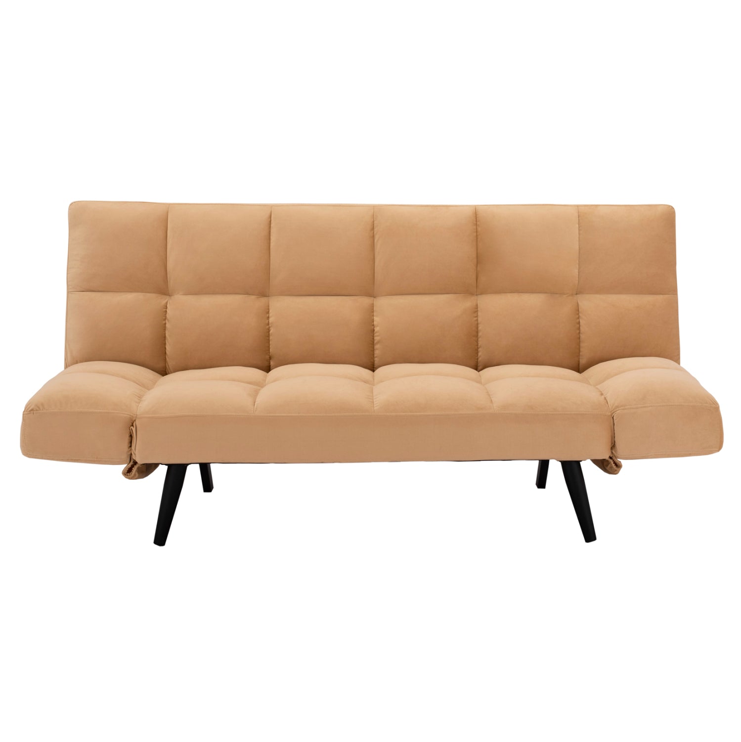 Разтегателен Диван 3-местен Кадифе Бежов 182x80x88 см