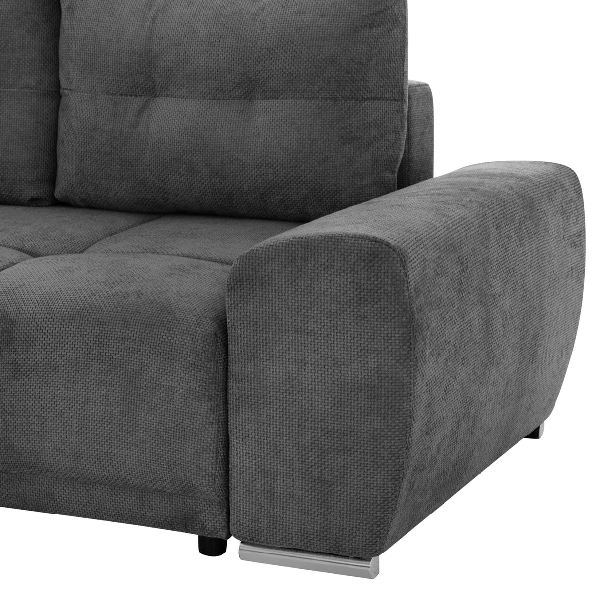 Ъглов диван с функция сън ляв Сатурния.01L сив плат 270x181x75Hсм.