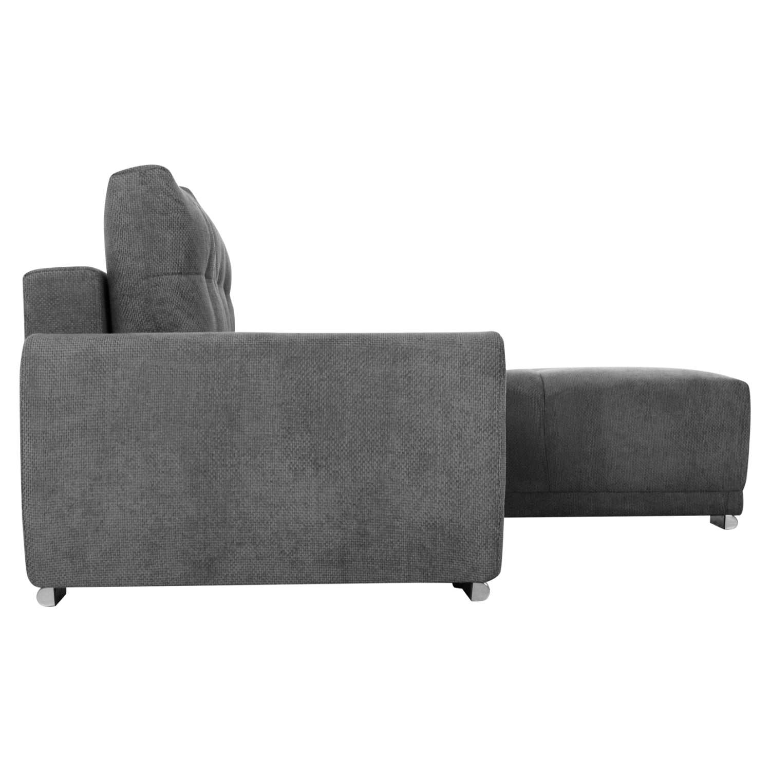 Ъглов диван с функция сън десен Сатурния.01R сив плат 270x181x75Hсм.