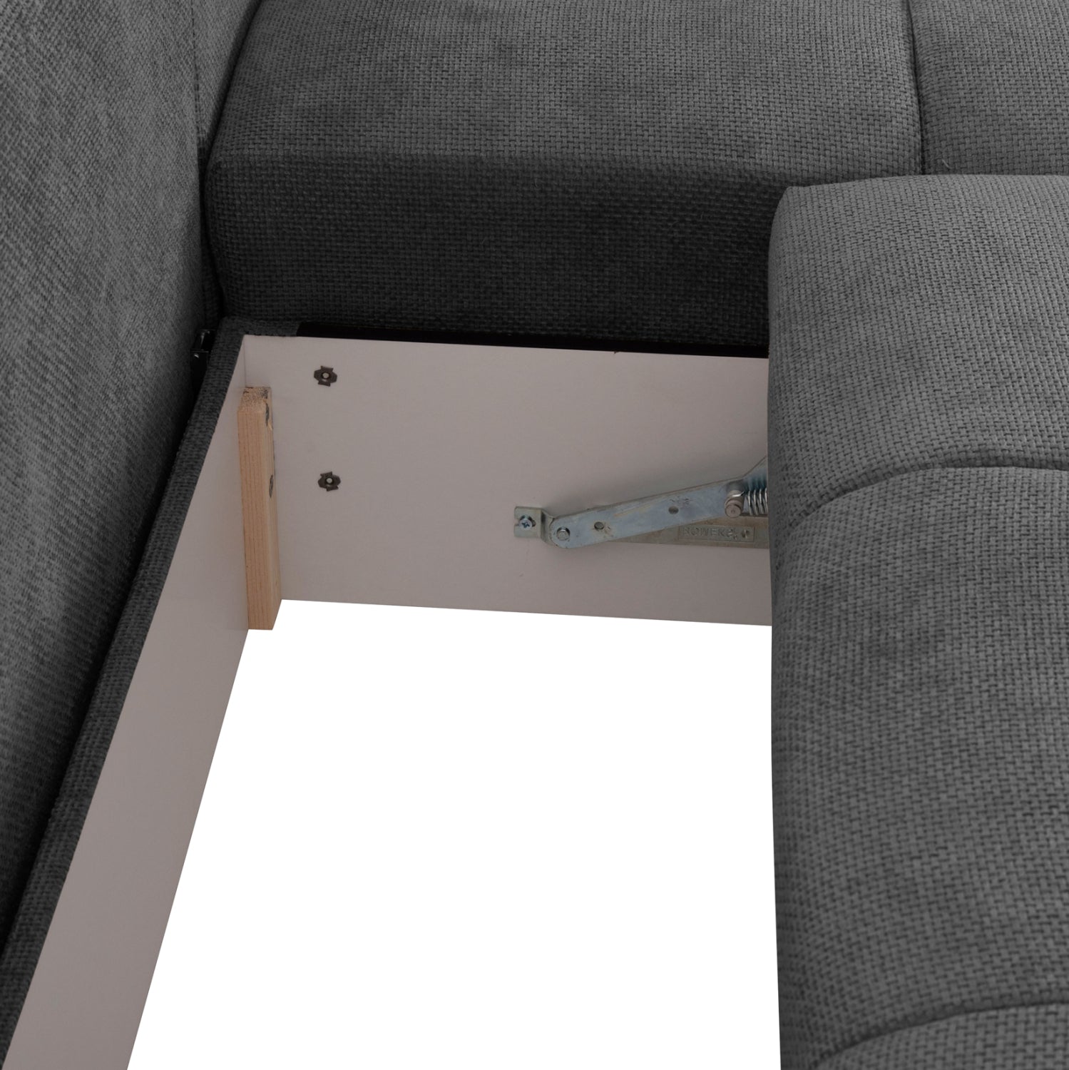 Ъглов диван с функция сън десен Сатурния.01R сив плат 270x181x75Hсм.