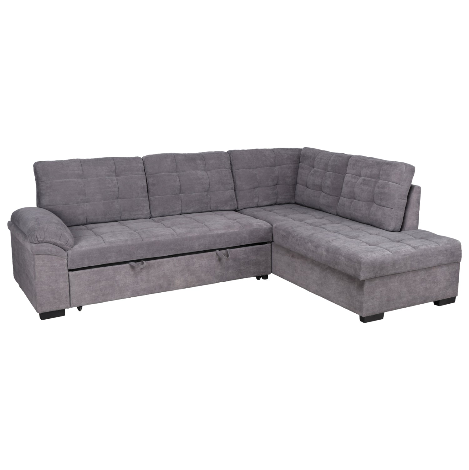 Диван легло Мантуа десен ъгъл тъмносив цвят.02R 252x159x84h cm