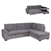 Диван легло Мантуа десен ъгъл тъмносив цвят.02R 252x159x84h cm