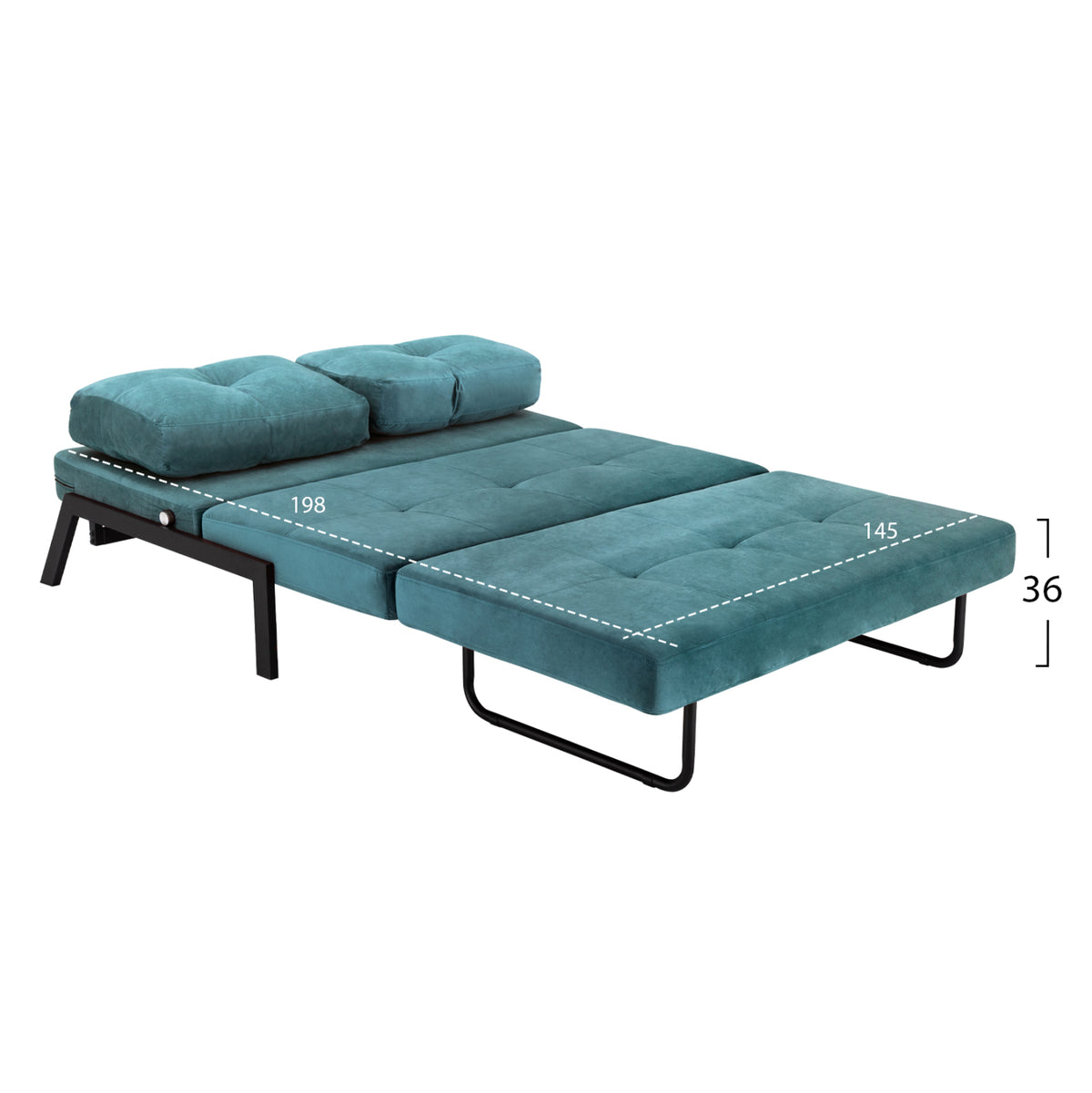 ДИВАН ЛЕГЛО Алгеро МЕНТОЛЕН ВЕЛУР 2½-МЕСТЕН 151x92x66Hсм.