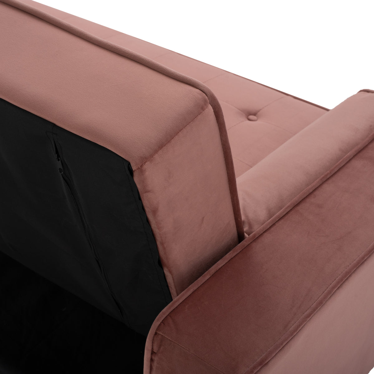 Разтегателен диван Кремона кадифе прасковено розово 224X88X84cm.