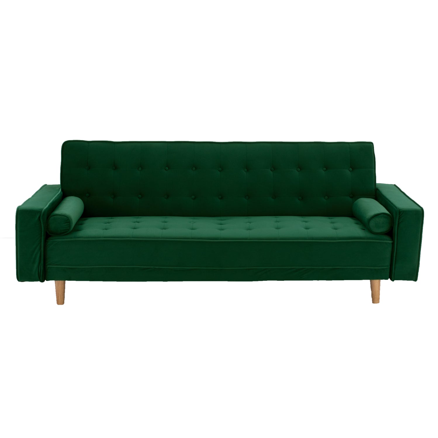 Разтегателен диван Кремона кадифе зелен 224X88X84Y cm.