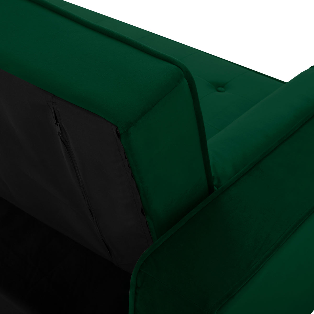 Разтегателен диван Кремона кадифе зелен 224X88X84Y cm.