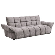 Диван легло Позитано сив плат, покет пружини 240-250x90x85 см