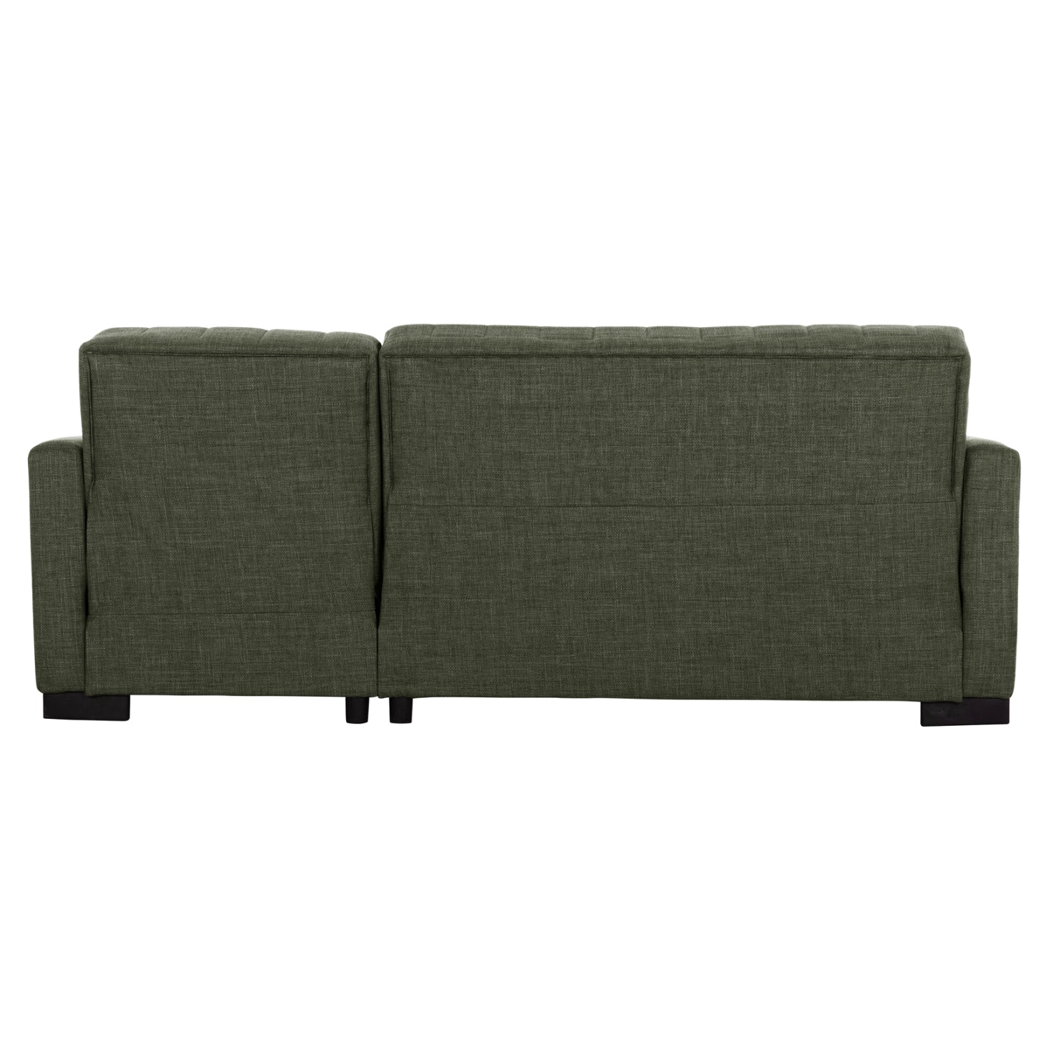 , ъглов диван с функция легло, тъмно маслинен, двулицев, 202x140x78см