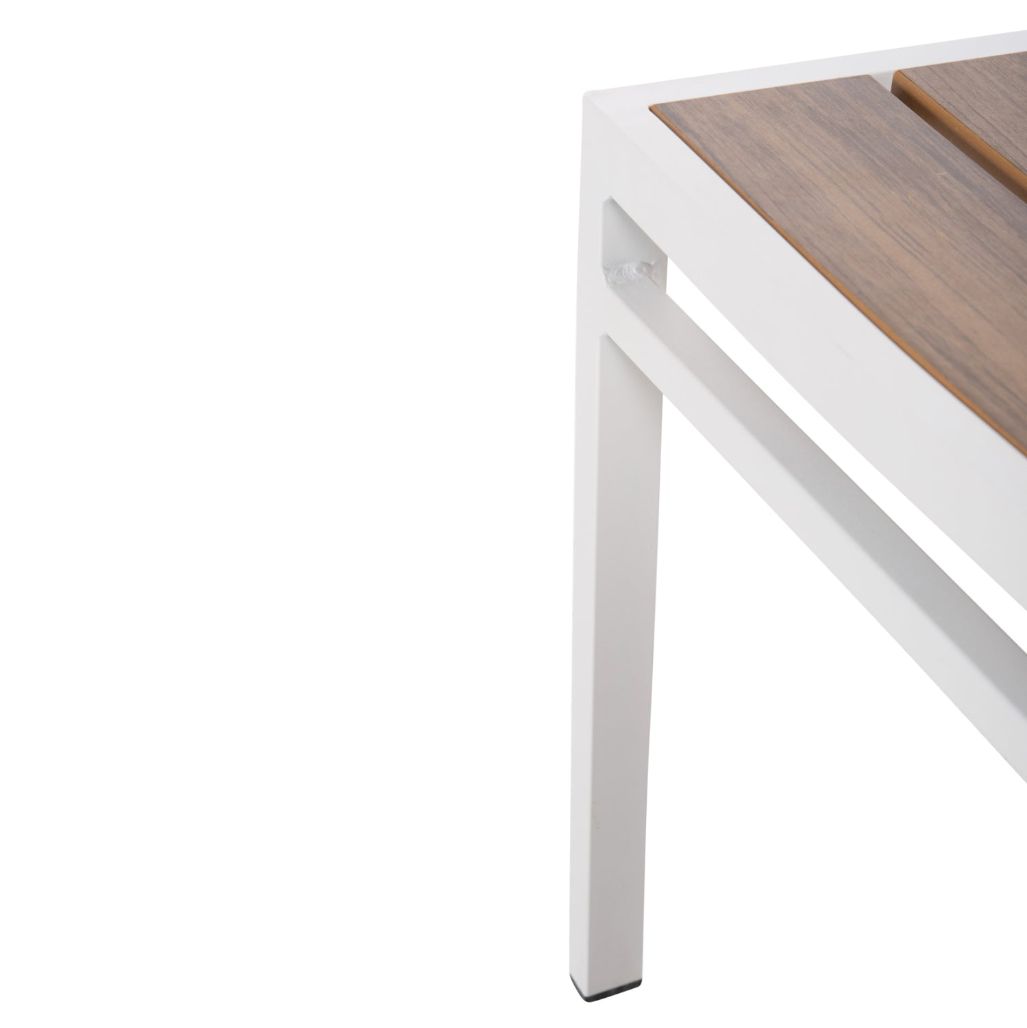 Алуминиеов стол SAGA бял с полиудо 46x52x86Hсм.