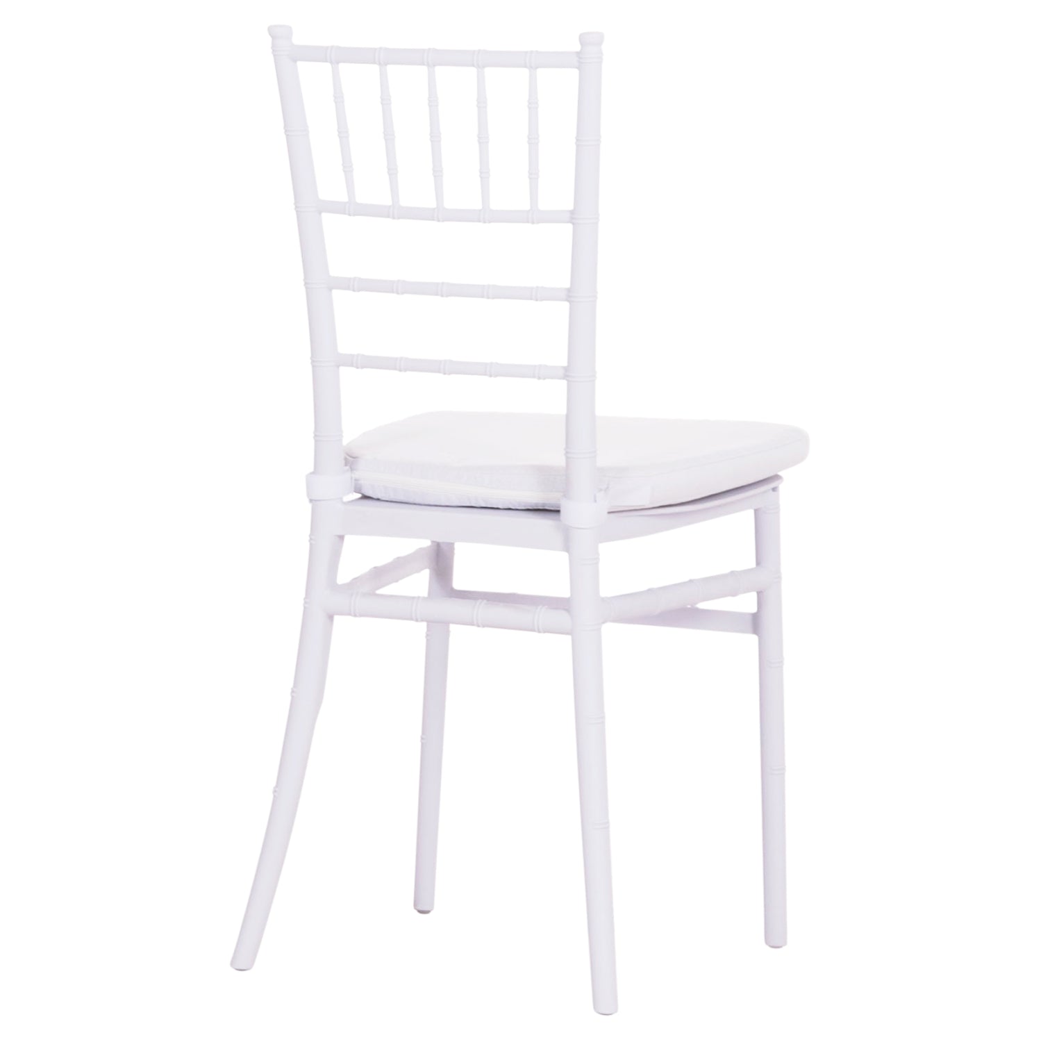 Стол TIFFANY с възглавница бял полипропилен 39x47x89Hсм.