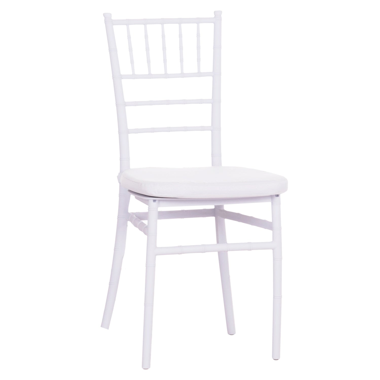 Стол TIFFANY с възглавница бял полипропилен 39x47x89Hсм.