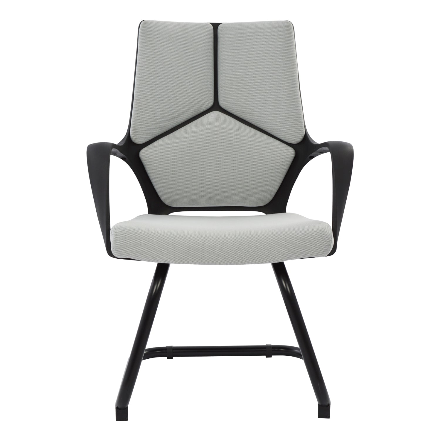Конферентен стол сив с черна рамка 64x60x94,5 см