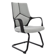 Конферентен стол сив с черна рамка 64x60x94,5 см