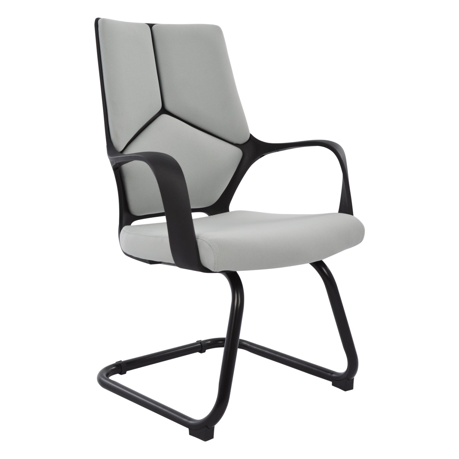 Конферентен стол сив с черна рамка 64x60x94,5 см