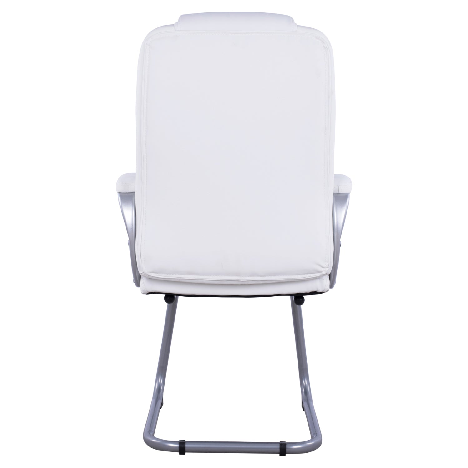 Посетителски стол с бял PU Sora 63x67x112 см