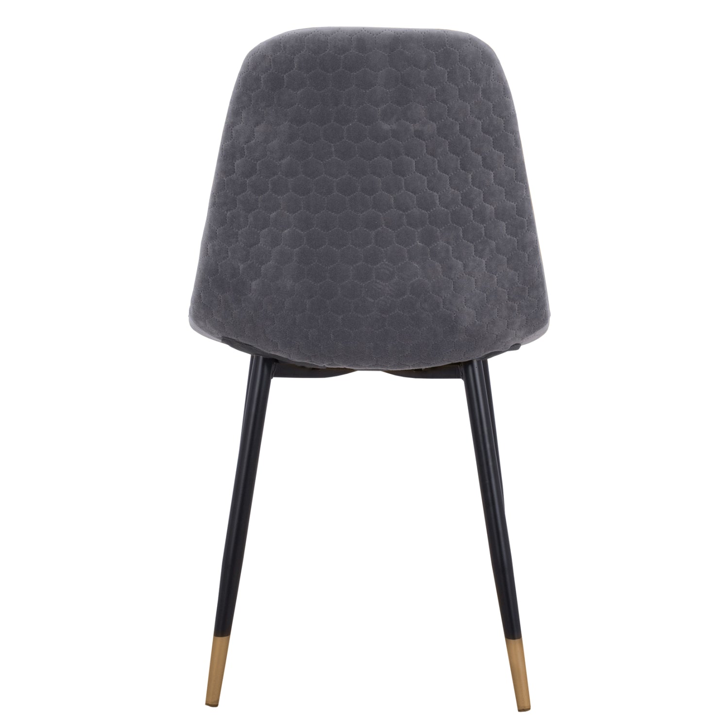 Стол Lucille от велур сив и метална рамка 45x56x81cm