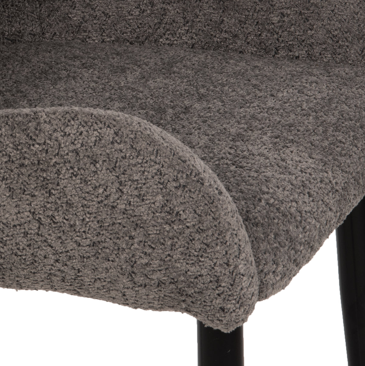 Стол SARKY с плат BOUCLE в сиво, метални крака 55x62x89Hcm.