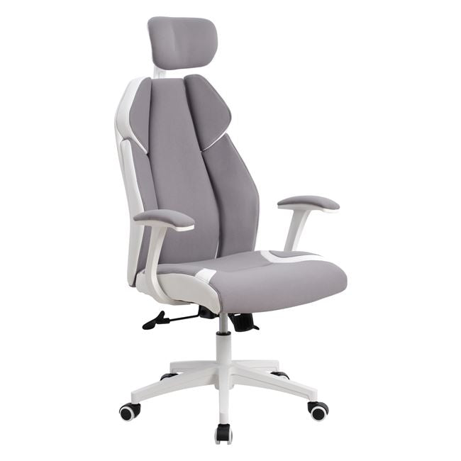 Офис стол за мениджър сив/бял 65x73x130 см