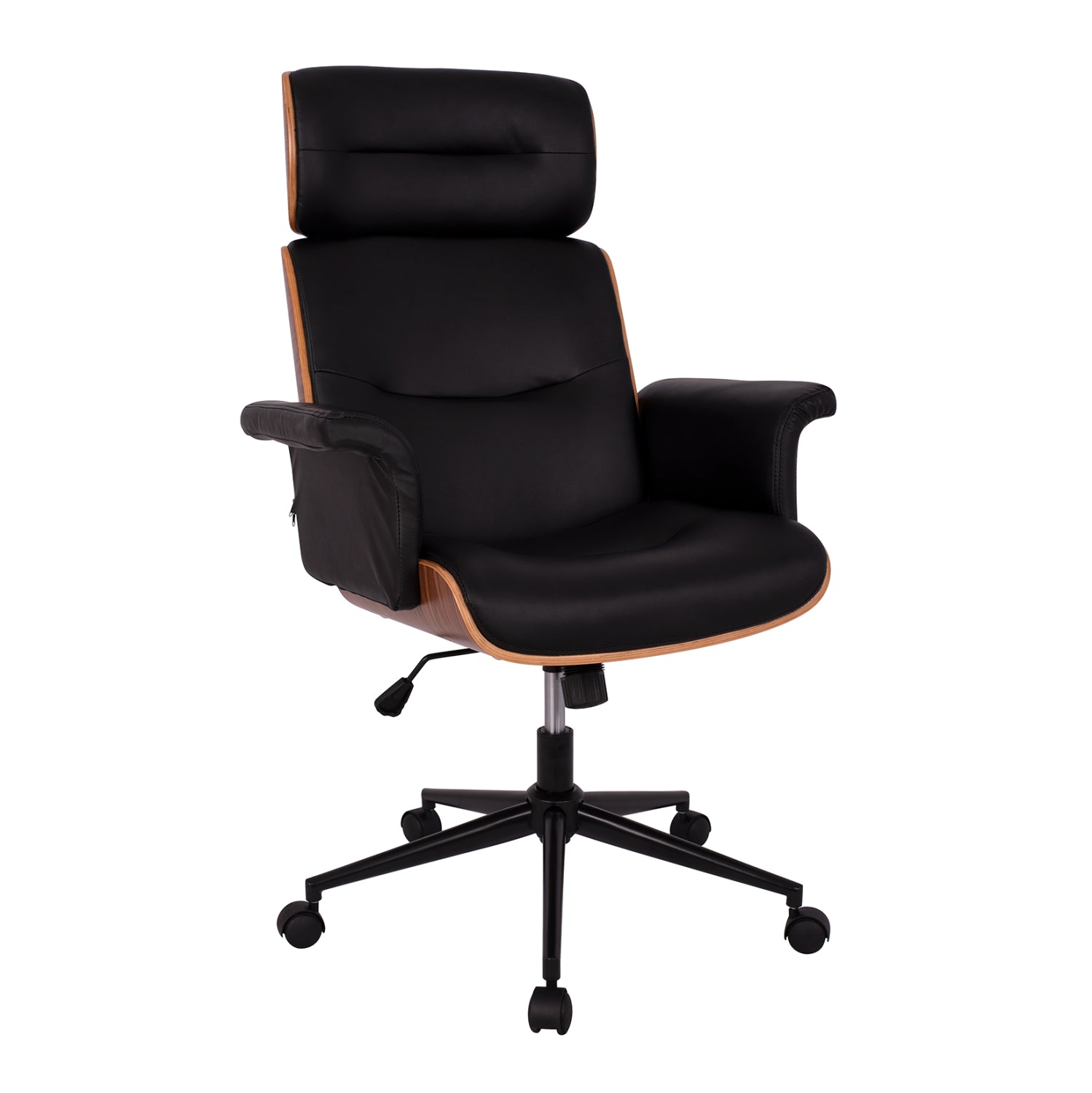 Мениджърски офис стол Superior Pro орех-черен 74x74x116 см