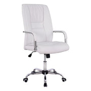 Мениджърски офис стол бял цвят 58,5x70x120 см