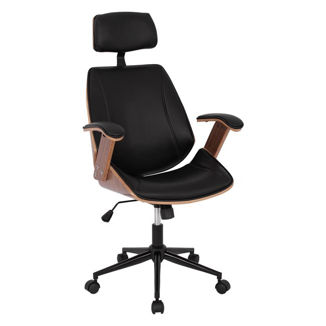 Мениджърски офис стол Superior Pro орех-черен 63x67x123 см