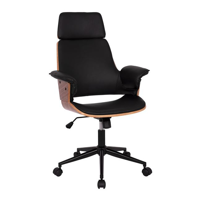 Мениджърски офис стол Superior Pro орех-черен 67x66x120 см