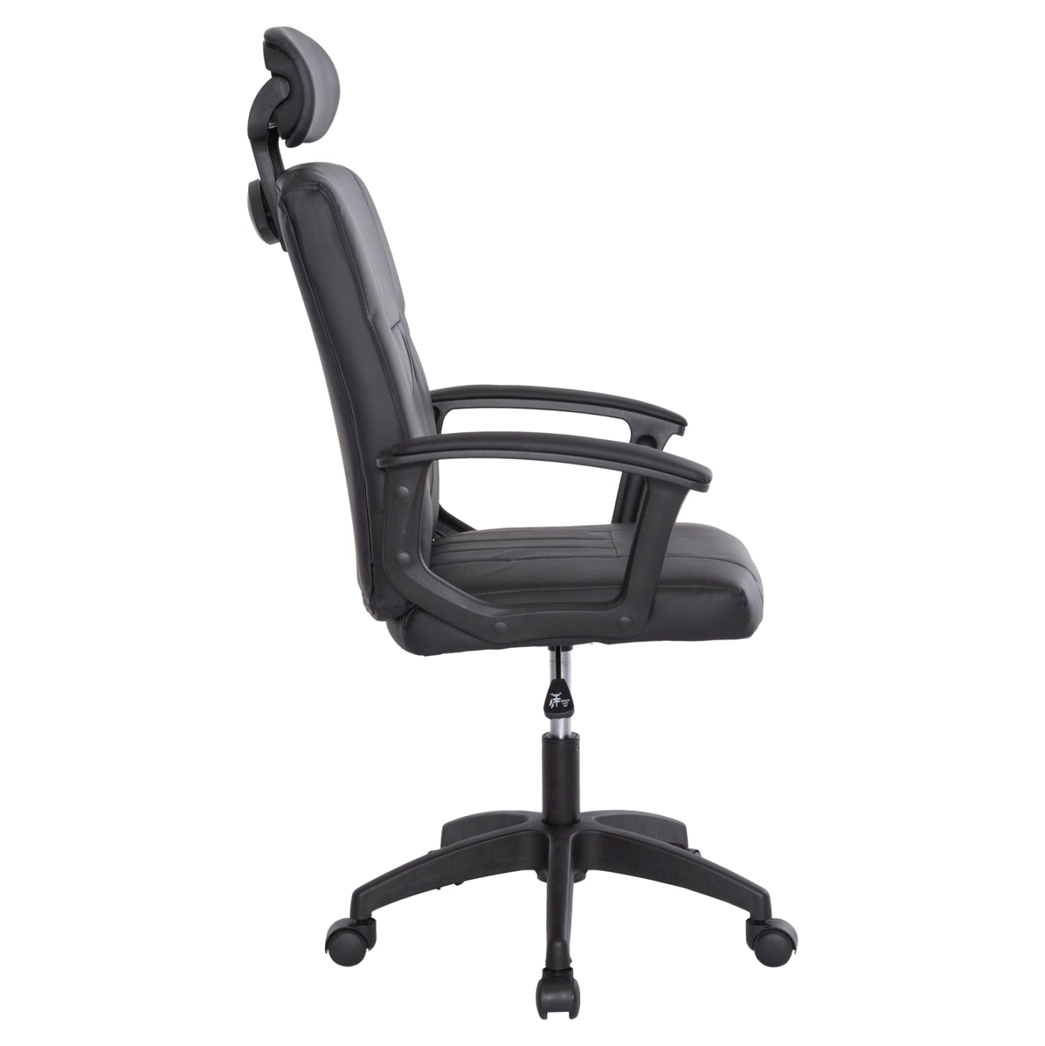 Офис стол NIMBLE черен PVC - черна рамка и основа 59x64x122Hсм.