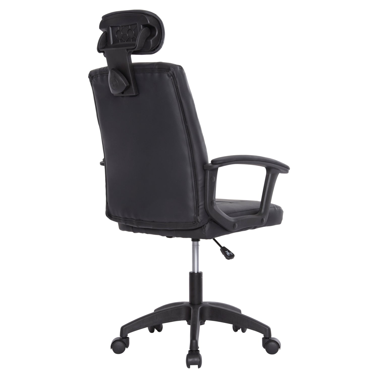 Офис стол NIMBLE черен PVC - черна рамка и основа 59x64x122Hсм.