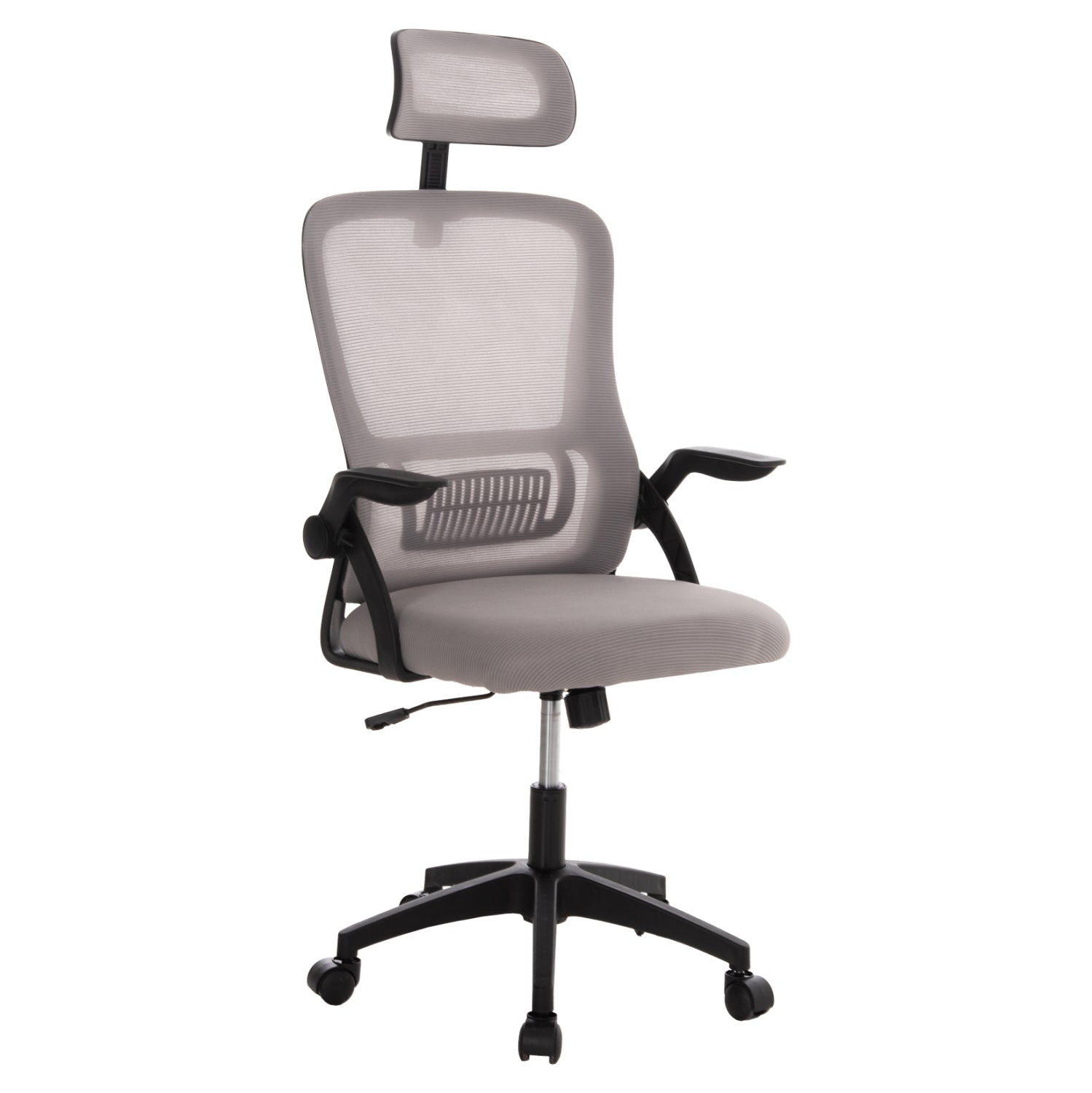 Офис стол BLAZER сива мрежеста тъкан - черна рамка 60x58x110-130Hсм.