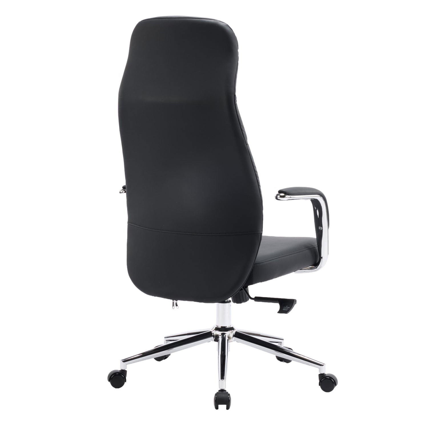 Офис стол TEETER черна PU кожа - хромирана основа 67x66x121 см