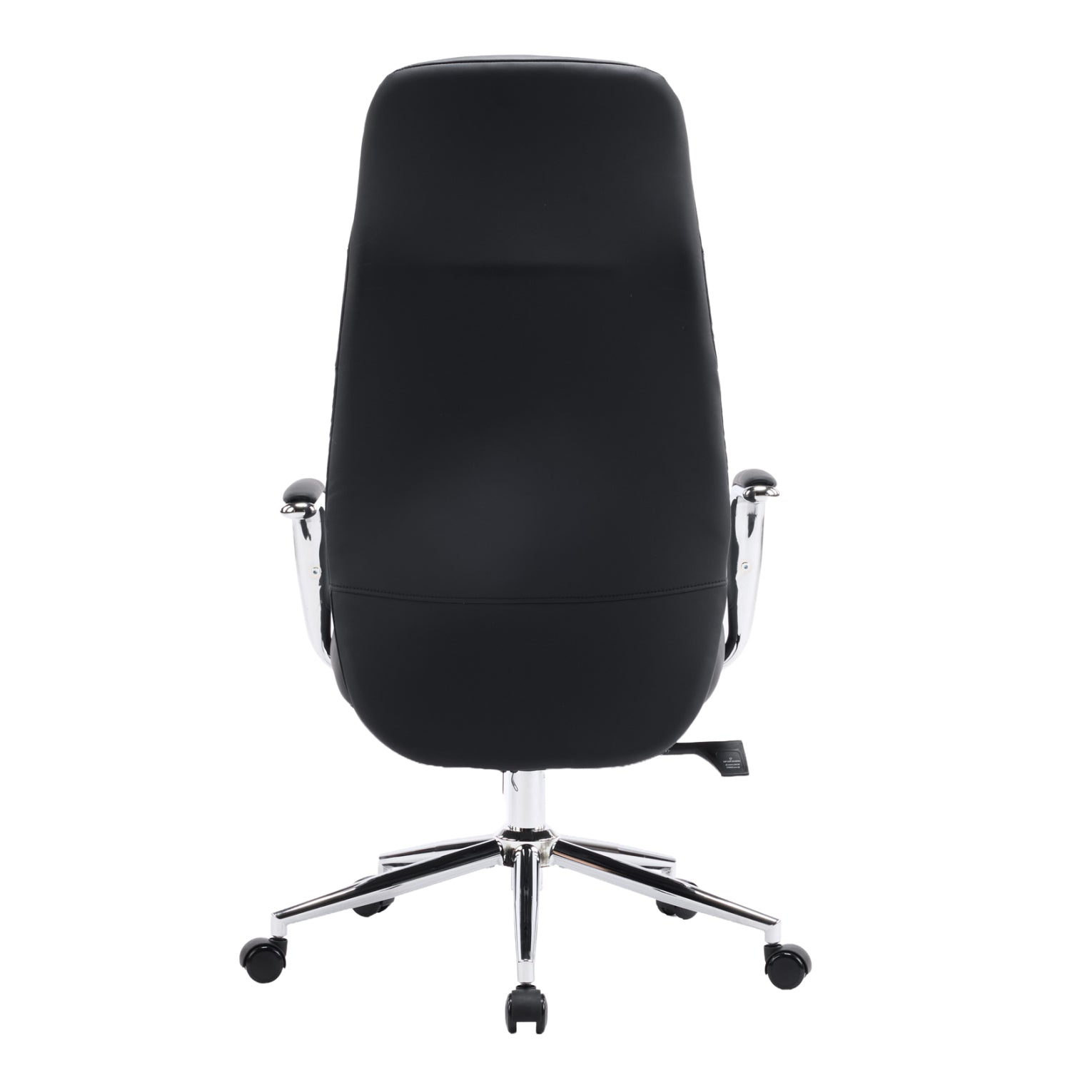 Офис стол TEETER черна PU кожа - хромирана основа 67x66x121 см