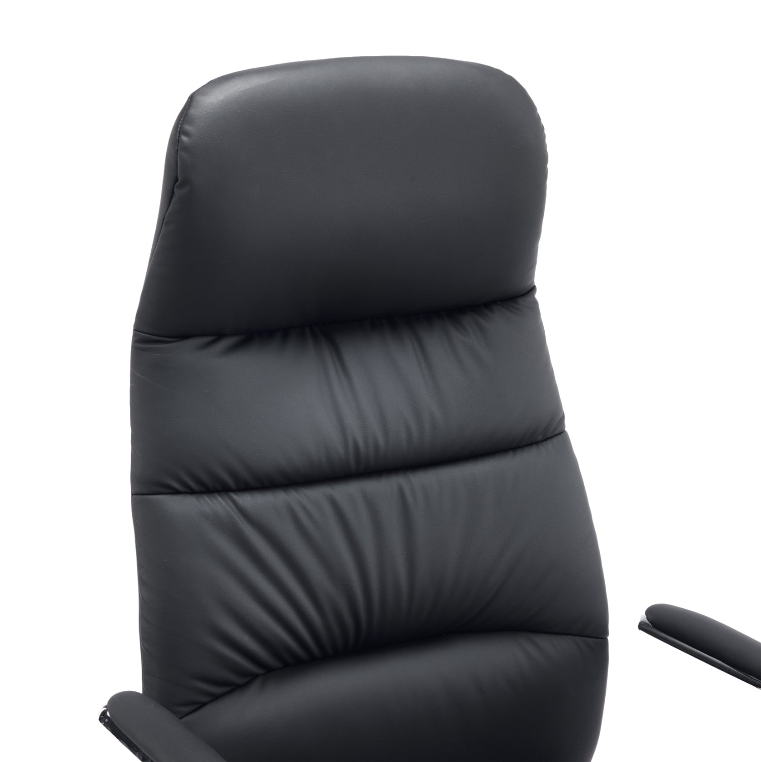 Офис стол TEETER черна PU кожа - хромирана основа 67x66x121 см