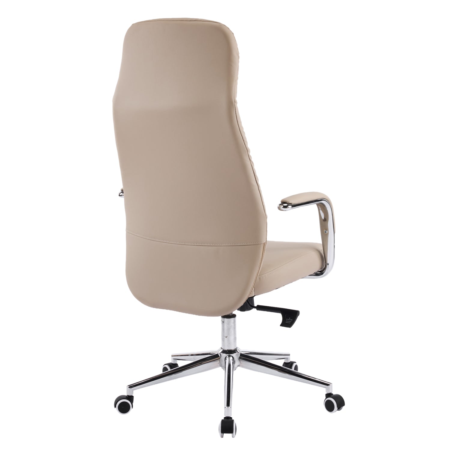 Офис стол TEETER бежова PU кожа - хромирана основа 67x66x121 см