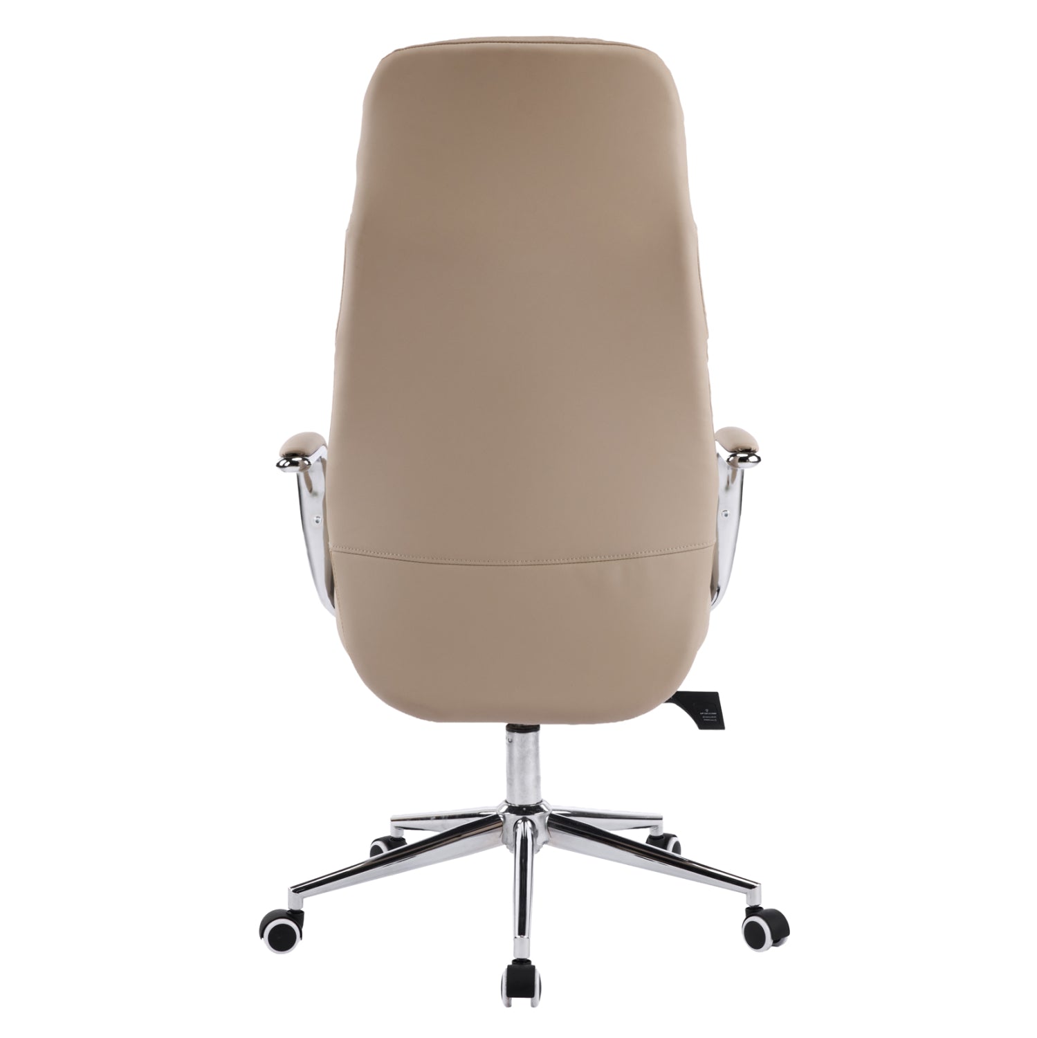 Офис стол TEETER бежова PU кожа - хромирана основа 67x66x121 см