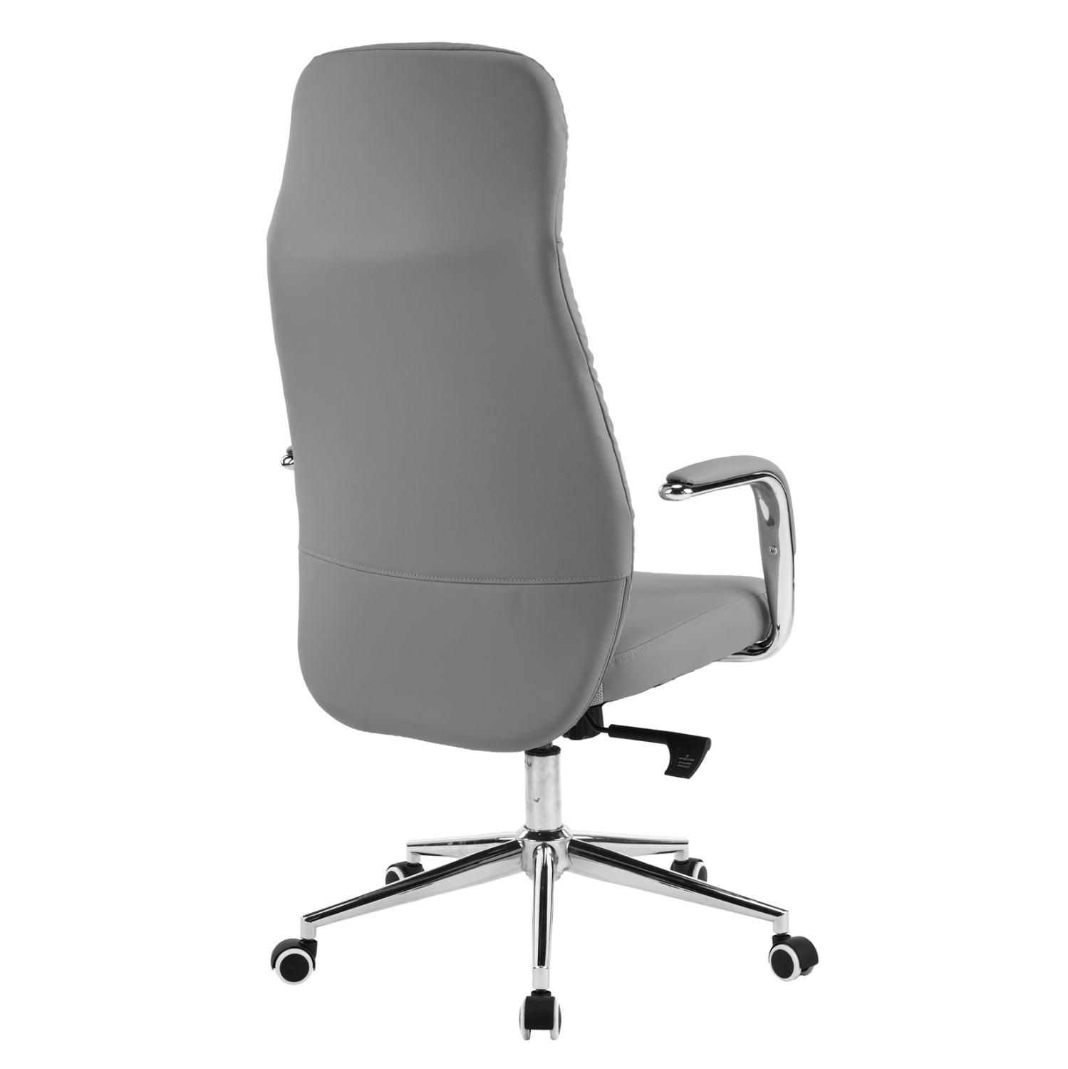 Офис стол TEETER сива PU кожа - хромирана основа 67x66x121 см