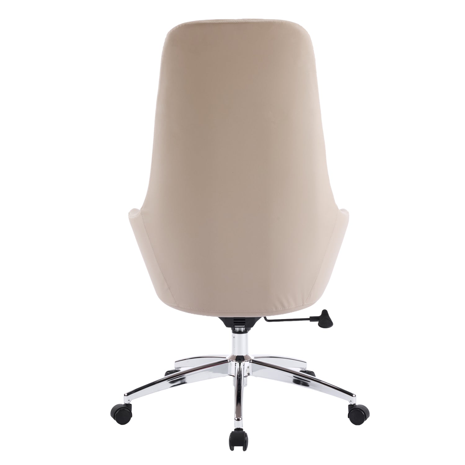 Офис стол BEKKER бежова PU кожа - хромирана основа 67x67x126 см