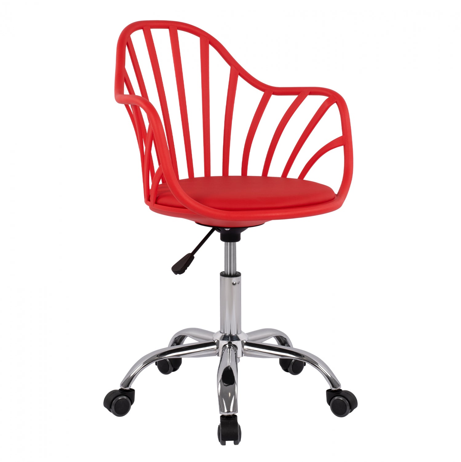 Офис стол Becky червен 57x57x96 см