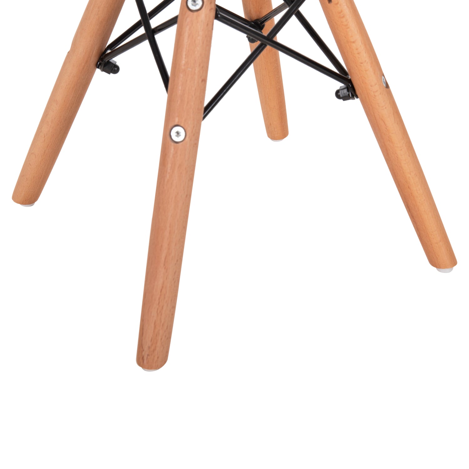 Детски стол Twist Kid с дървени крака и бяла PP седалка 31x34x55.5H