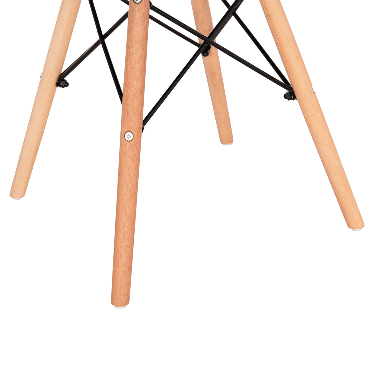 Стол за хранене TWIST рамка бук натурален - PP седалка тюркоаз 46x54x80 см