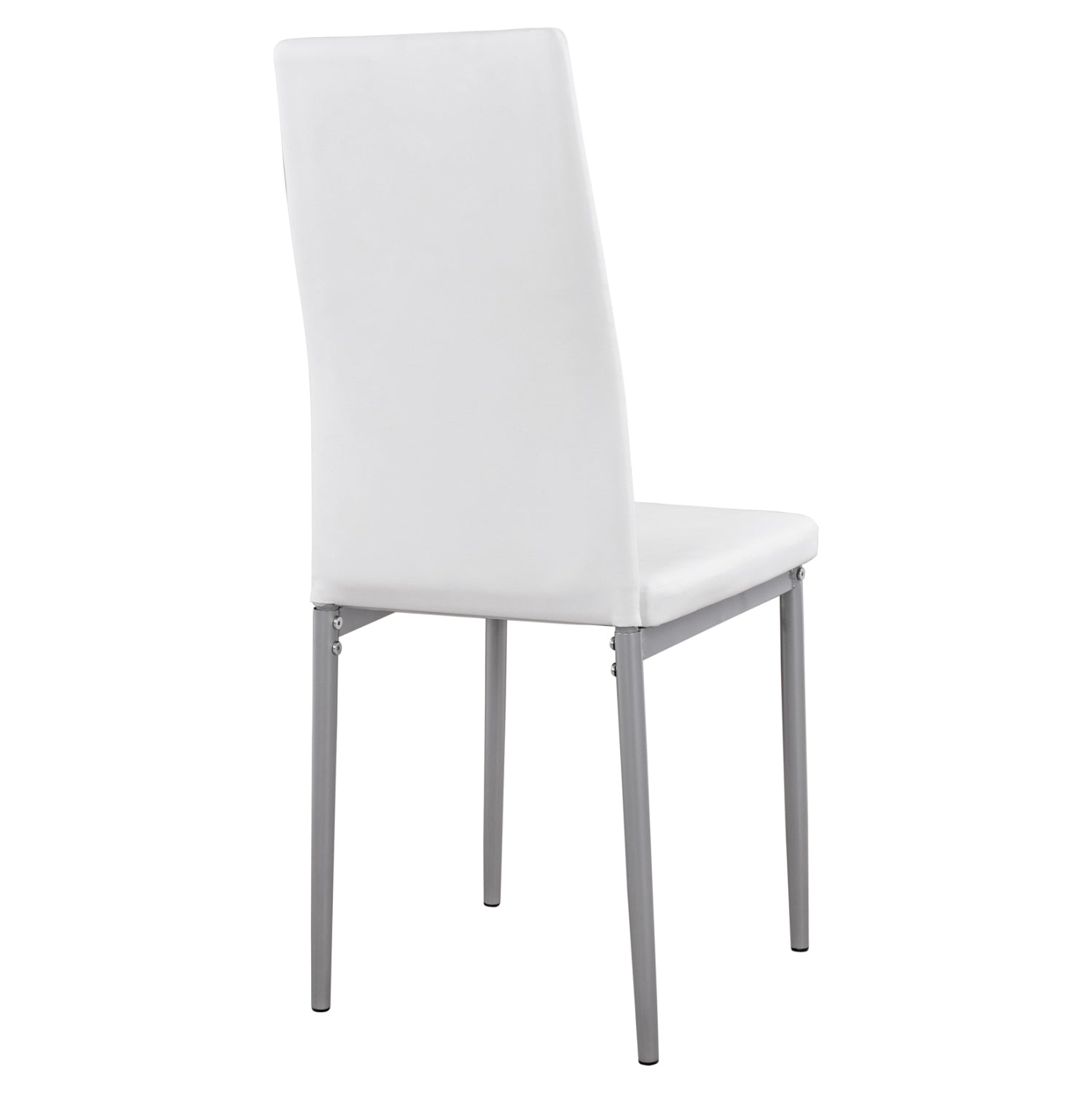 Метален стол Lady бял PU метална рамка K/D 40x48x95H cm