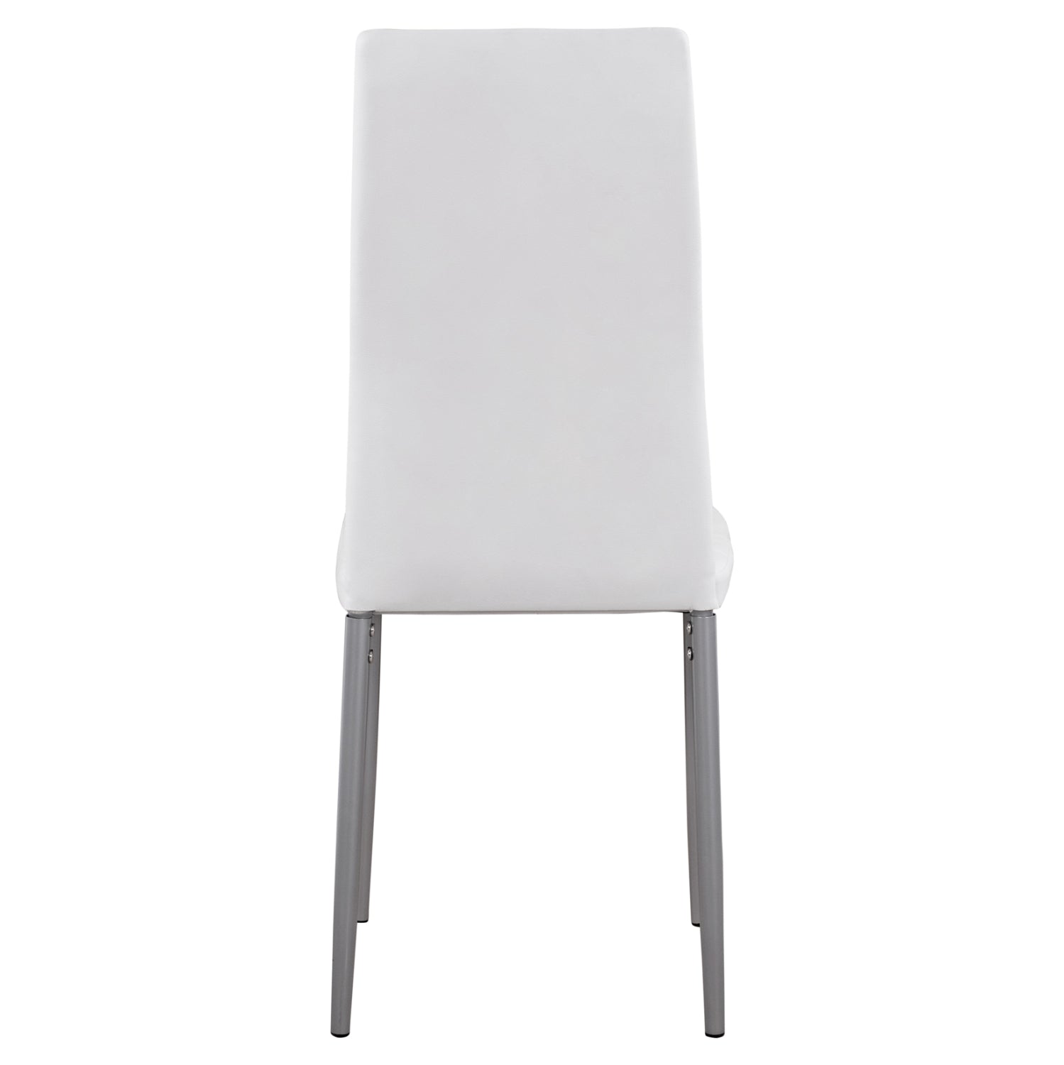 Метален стол Lady бял PU метална рамка K/D 40x48x95H cm