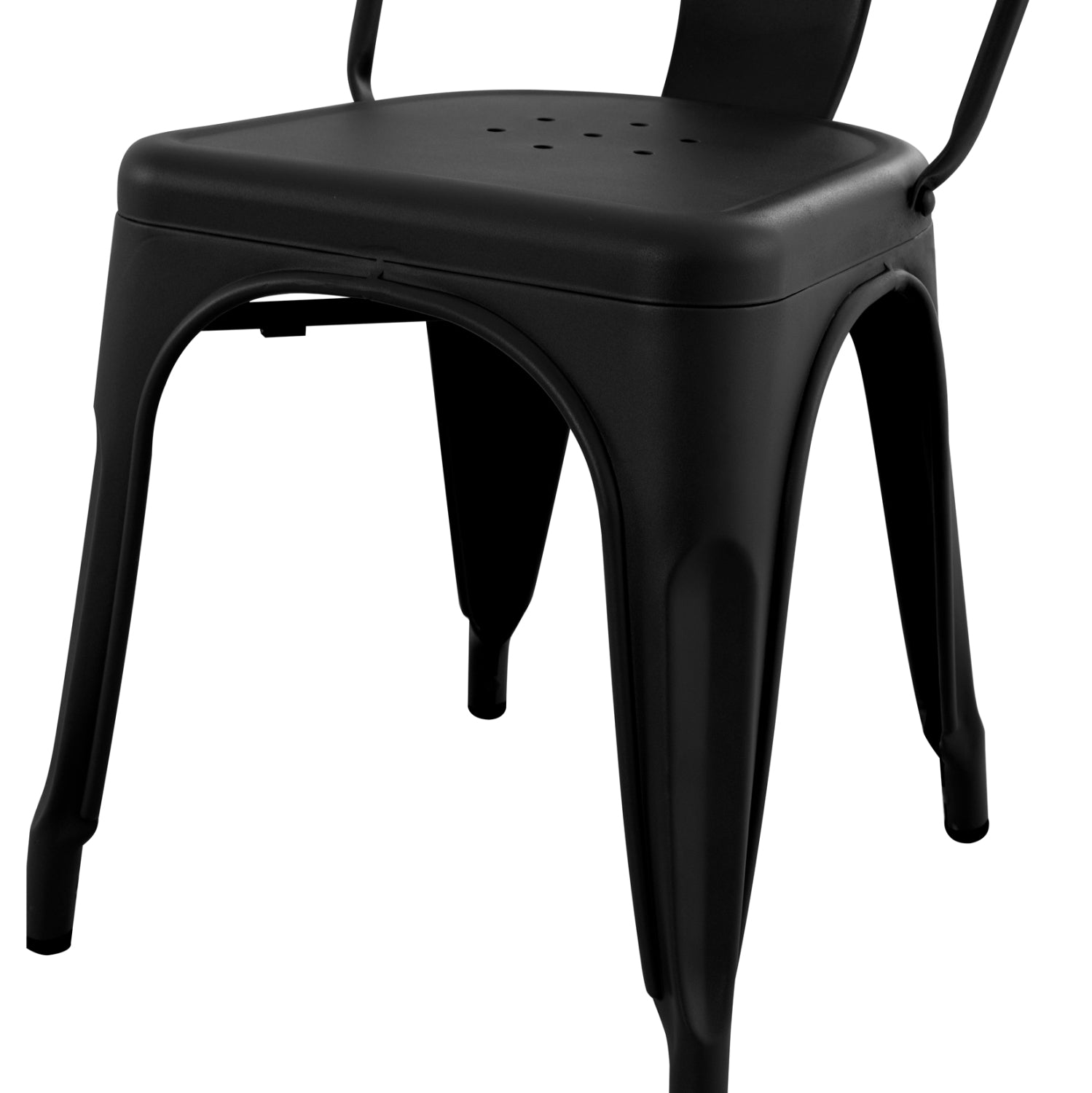 Стол за хранене MELITA-PRO метал матов черен 44x47x84.5Hсм.