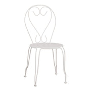 Метален стол Amore бял 42x48x90 см