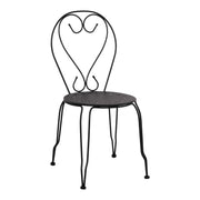 Метален стол Amore черен 42x48x90 см