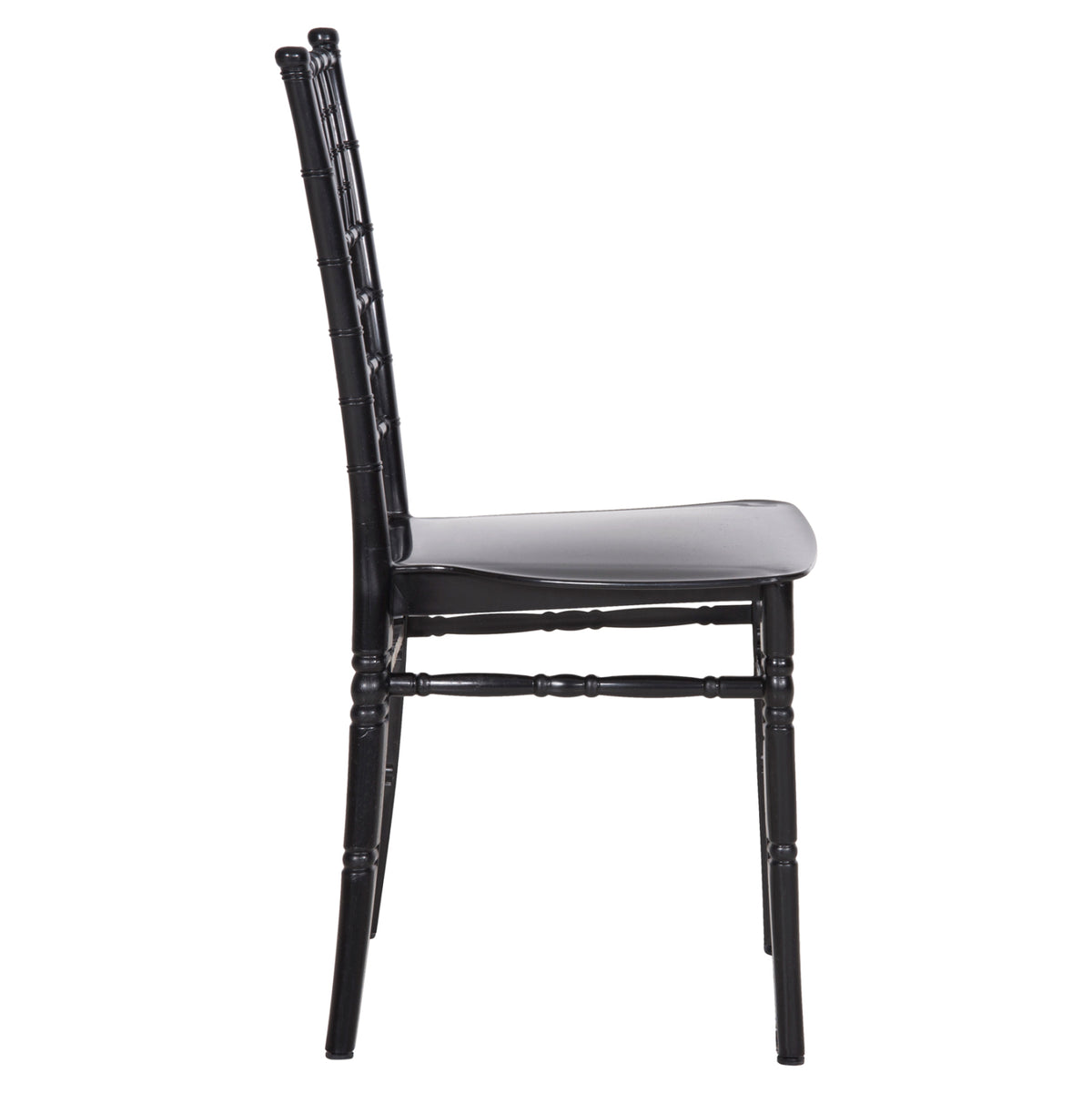 Пластмасов стол за кетъринг TIFFANY NEW гланцов черен 42x48x88,5Hсм.