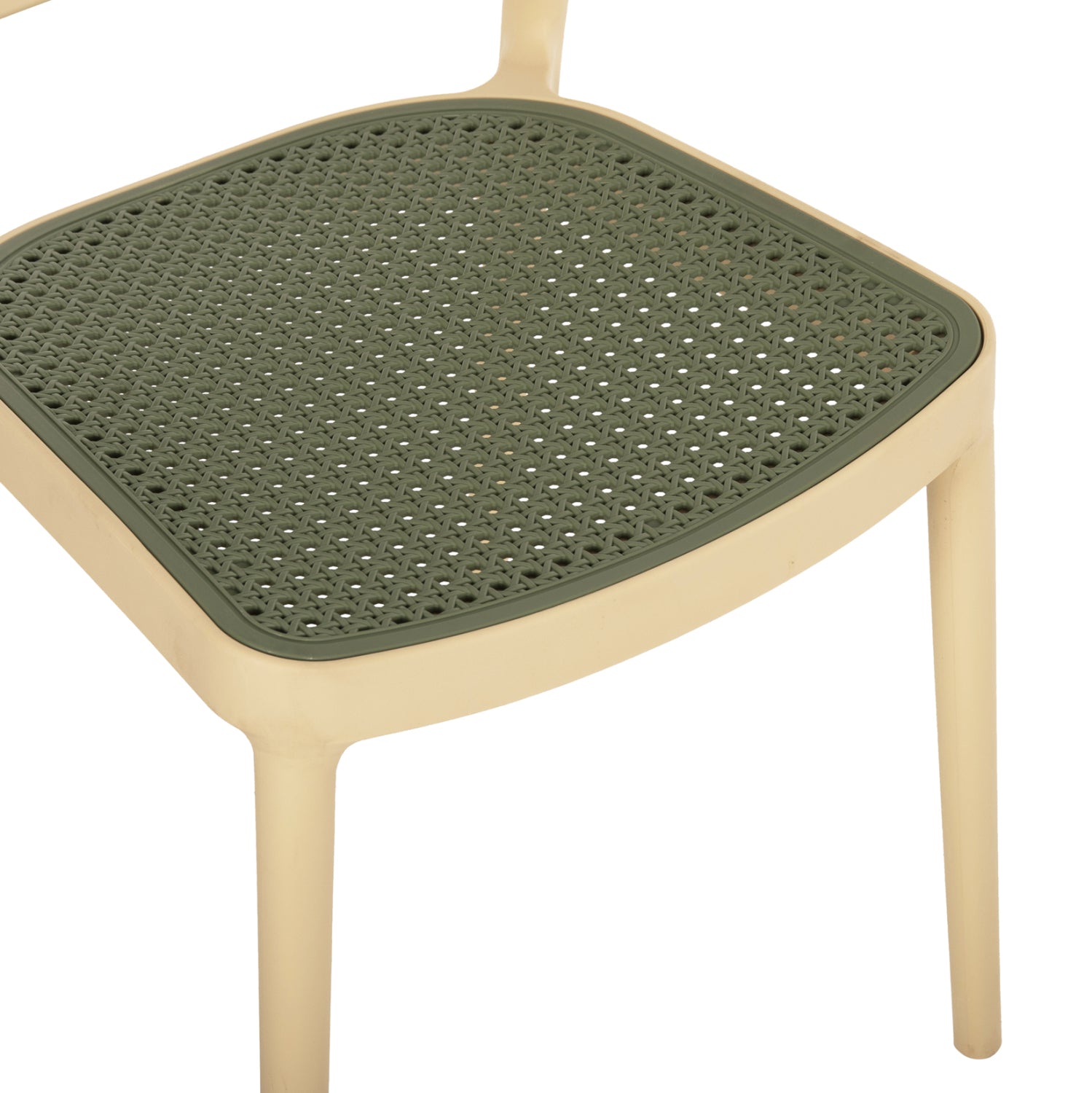 СТОЛ ПОЛИПРОПИЛЕН MEKO БЕЖОВ И МАСЛИНОЗЕЛЕН 51x52x80Hсм.