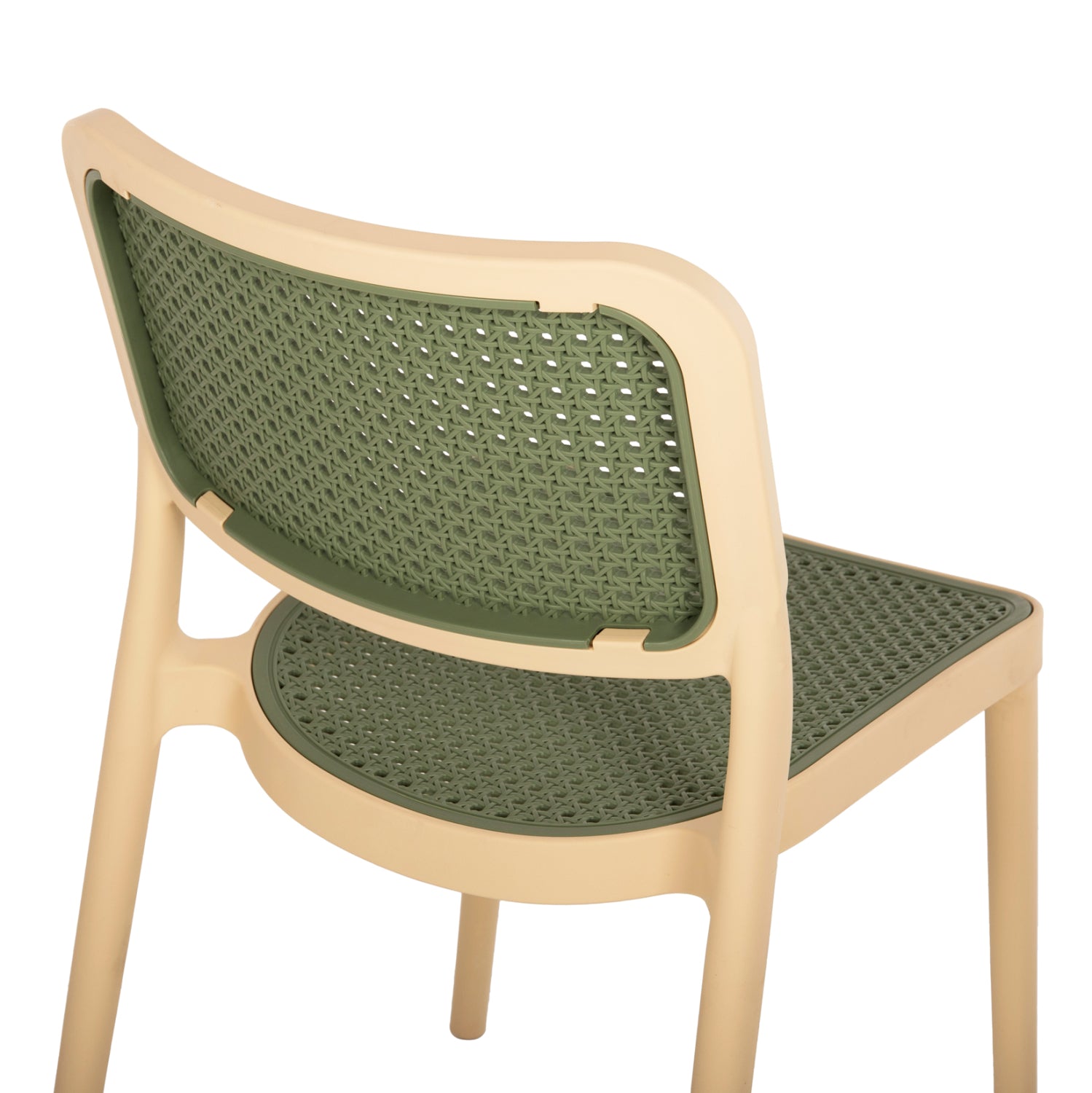 СТОЛ ПОЛИПРОПИЛЕН MEKO БЕЖОВ И МАСЛИНОЗЕЛЕН 51x52x80Hсм.