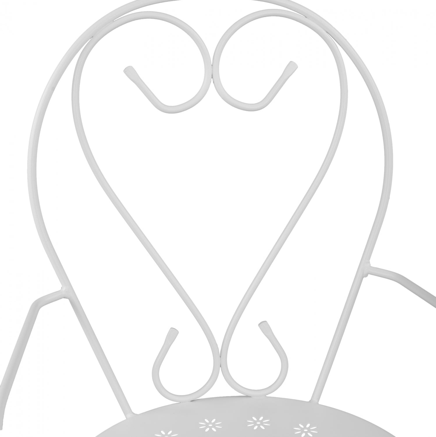 Метален фотьойл Amore Бял 49x48x90 cm