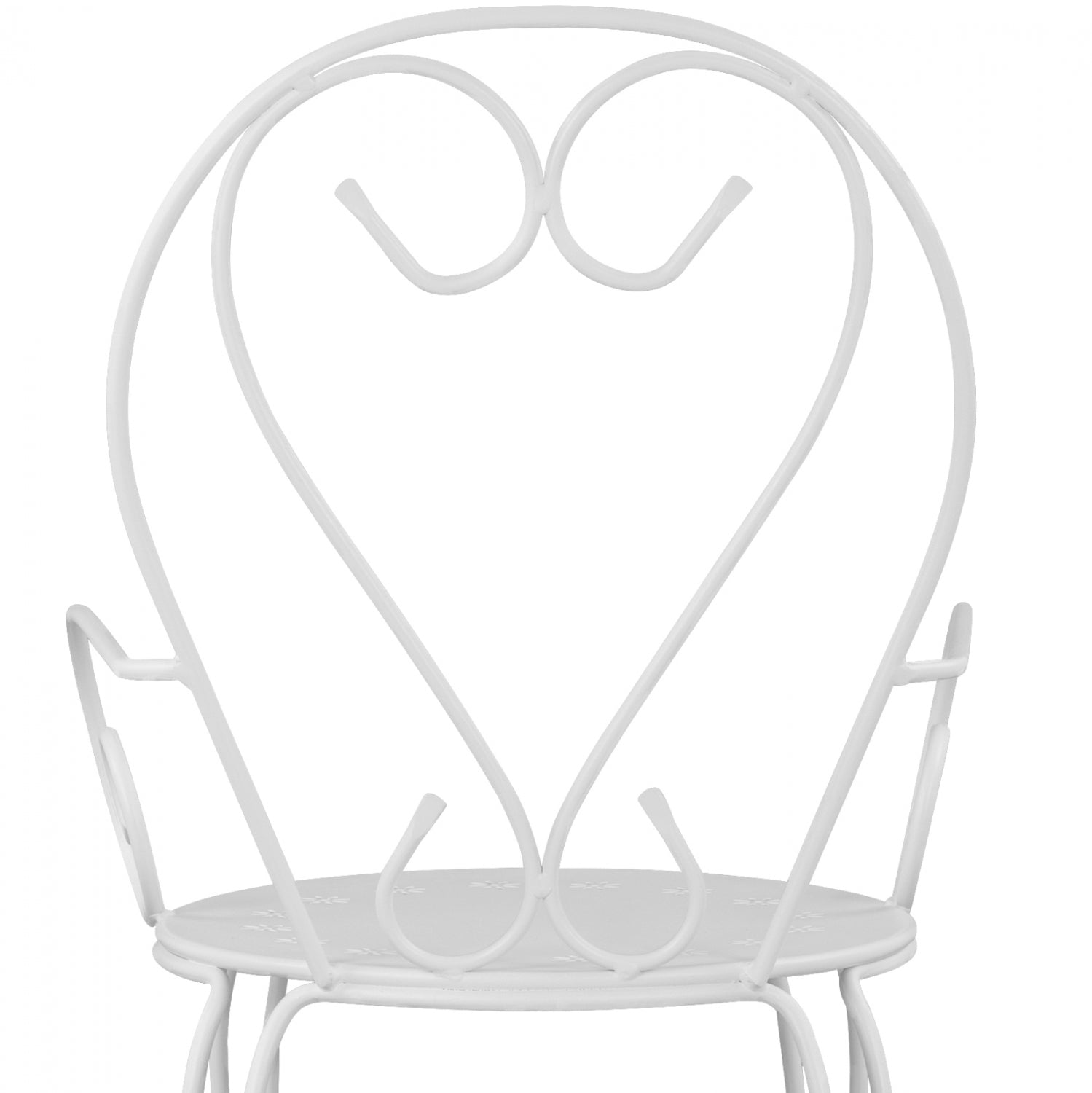 Метален фотьойл Amore Бял 49x48x90 cm